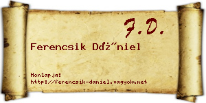 Ferencsik Dániel névjegykártya